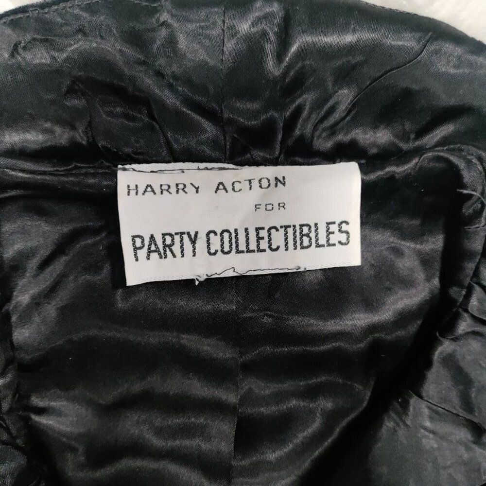 Harry Acton For Party Collectibles Small Velvet Puff Sleeve Peplum Jacket Black - Picture 6 of 9